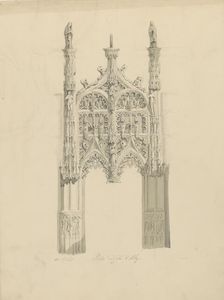 Part of a screen in front of the altar in the Cathedral Sainte-Cécile in Albi, c.1850. Creator: Petrus Josephus Hubertus Cuypers