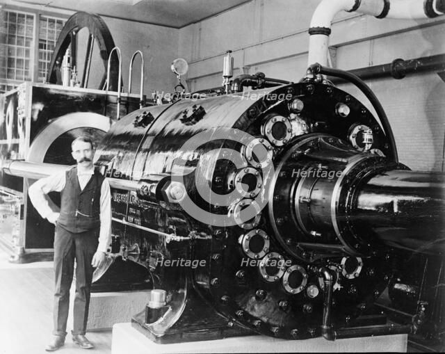 Part of air compressor at Ellison Hoist, Lead Homestake Mine, between 1900 and 1910. Creator: Unknown.