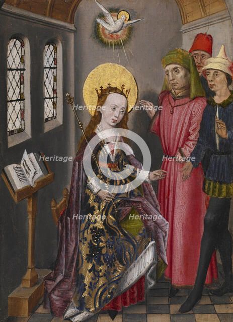Part of an Altarpiece with Three Scenes from the Life of Saint Catherine, c1480. Creator: Unknown.