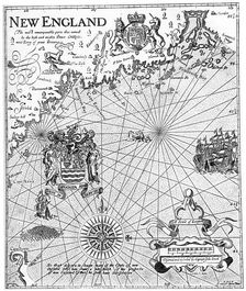 Part of Captain John Smith's map of New England, 17th century (c1880)