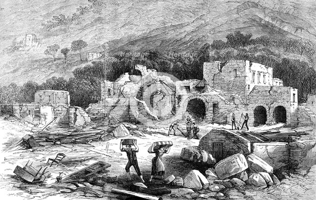 Part of Casamicciola, Isle of Ischia, after the earthquake, 1881. Creator: Unknown.