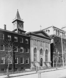 Part of exterior view of Georgetown Visitation Preparatory School, Washington, D.C., c1890 - 1910. Creator: Frances Benjamin Johnston