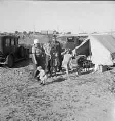 Part of family arrived the night before..., near Holtville, Imperial Valley, CA, 1939. Creator: Dorothea Lange