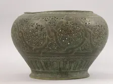 Part of Lamp or Incense Burner Inscribed in Arabic with Good Wishes, Iran, 10th-11th century. Creator: Unknown