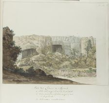 Part of Latomia caves at Syracuse, 1778. Creator: Louis Ducros