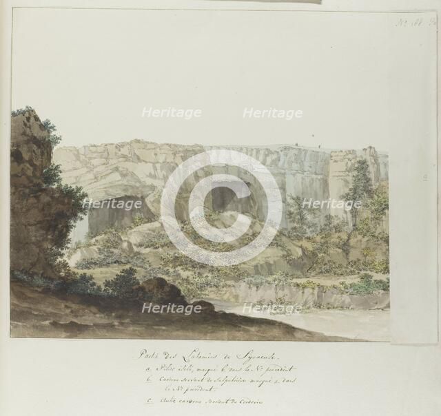 Part of Latomia caves at Syracuse, 1778. Creator: Louis Ducros.