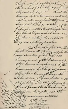 Part of Letter Dated 31 December 1806 from Lloyd's to the Admiralty (1928)