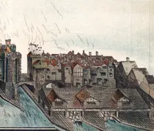 Part of Old London Bridge, c1600