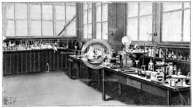 Part of Pierre and Marie Curie's laboratory, Paris, 1904. Artist: Anon