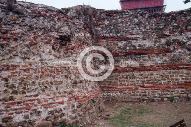 Part of Roman City Wall near Balkern Gate, Colchester, Essex, England, c20th century. Artist: CM Dixon.