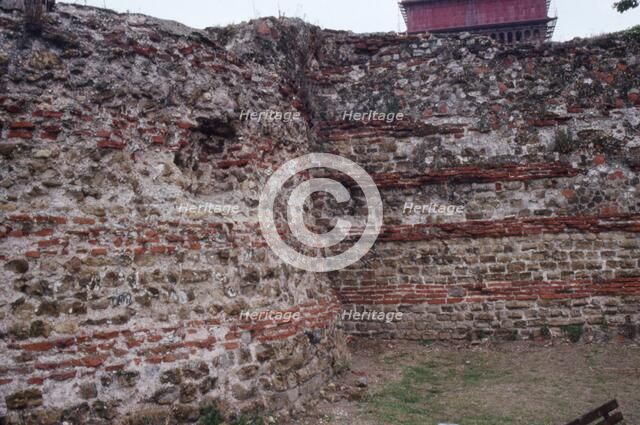 Part of Roman City Wall near Balkern Gate, Colchester, Essex, England, c20th century. Artist: CM Dixon.