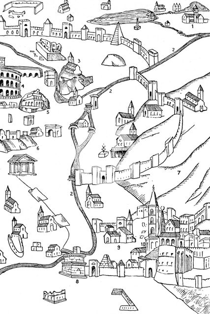 'Part of Rome. From a plan drawn c.1475', (1935). Artist: Unknown.