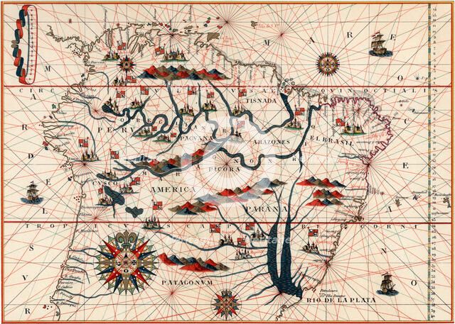 Part of South America, 1582. Artist: Unknown