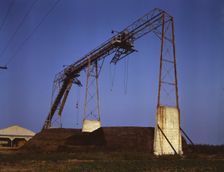 Part of string bean factory and field system, Seabrook Farm, Bridgeton, N.J., 1942. Creator: John Collier