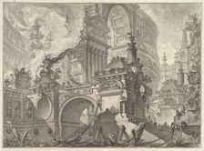Parte di ampio magnifico Porto all'uso degli antichi Romani, ove si scuopre l'inter..., ca. 1749-50. Creator: Giovanni Battista Piranesi