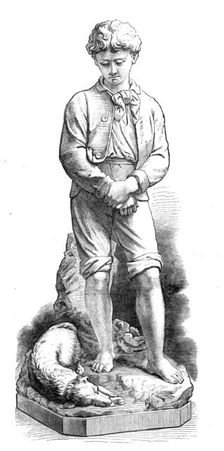 "Parted Friends" by G. Halse, from the Royal Academy Exhibition of last year, 1874. Creator: Unknown