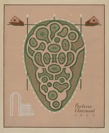 Parterre Claremont, c. 1936. Creator: Helen Miller