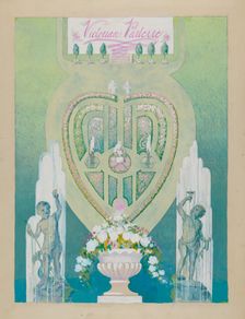 Parterre and Fountains of Blind Institution, c. 1936. Creator: Joseph Stonefield