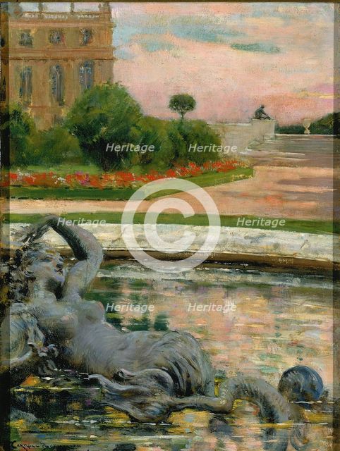 Parterre du Nord, Fontaine des Sirenes, 1913. Creator: Carroll Beckwith.
