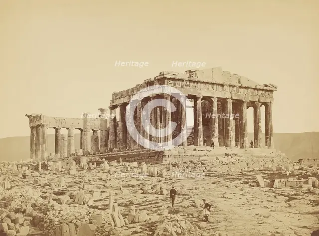 Parthenon, from the northwest, 1870. Creator: Petros Moraites.