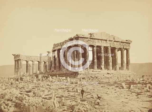 Parthenon, from the northwest, 1870. Creator: Petros Moraites.