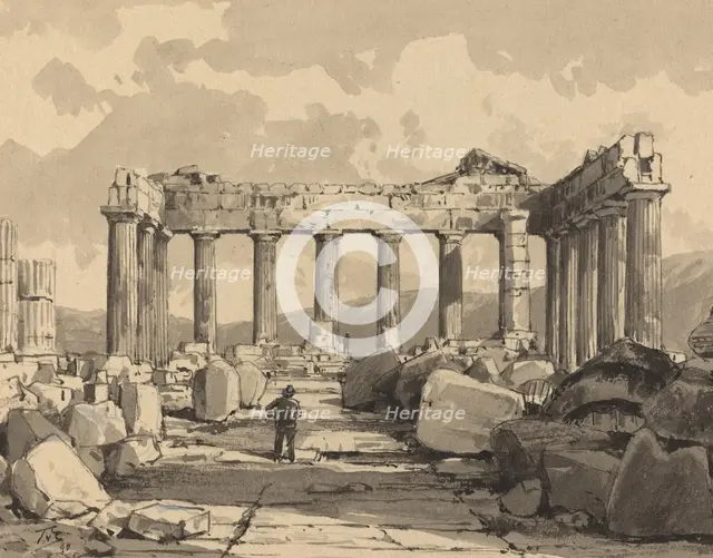 Parthenon, Inside, 1890. Creator: Themistocles von Eckenbrecher.