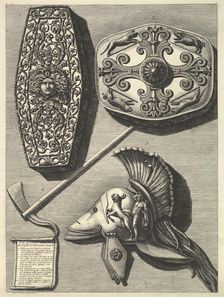 Parti in grande restaurati de Trofei de Ottaviano Augusto (Restored detail of the Tro..., ca. 1753. Creator: Francesco Piranesi