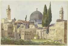 Partial view of Jerusalem, view of the Omar Mosque, 1898. Creator: Fritz Hauck