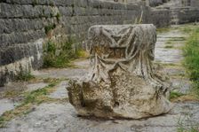 Partial view of the amphitheater ruins, ancient city of Salona, Solin, Croatia, 2018. Creator: Unknown