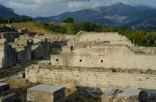 Partial view of the amphitheater ruins, ancient city of Salona, Solin, Croatia, 2018. Creator: Unknown
