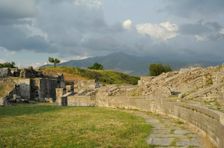Partial view of the amphitheater ruins, ancient city of Salona, Solin, Croatia, 2018. Creator: Unknown