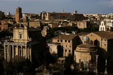 Partial view of the city from Palatine Hill, Rome, Italy, 2009. Creator: LTL