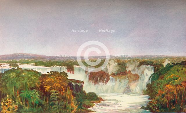 'Partial View of the Falls of Iguassu', 1914.  Artist: Unknown.