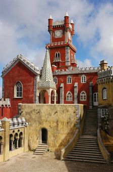 Partial view of the Pena Palace complex, Sintra, Portugal, 19th century (2008). Creator: Unknown