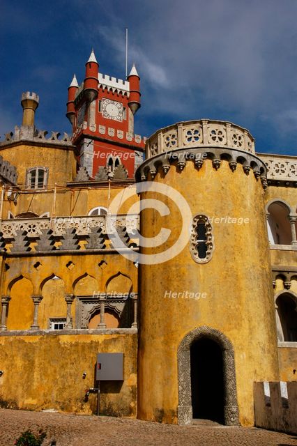 Partial view of the Pena Palace complex, Sintra, Portugal, 19th century (2008).  Creator: Unknown.