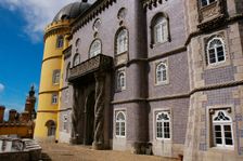 Partial view of the Pena Palace complex, Sintra, Portugal, 19th century (2008). Creator: Unknown