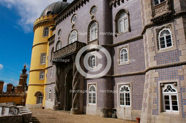 Partial view of the Pena Palace complex, Sintra, Portugal, 19th century (2008).  Creator: Unknown.