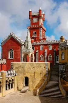 Partial view of the Pena Palace complex, Sintra, Portugal, 19th century (2008). Creator: Unknown