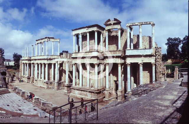 Partial view of the Roman theater in Mérida.