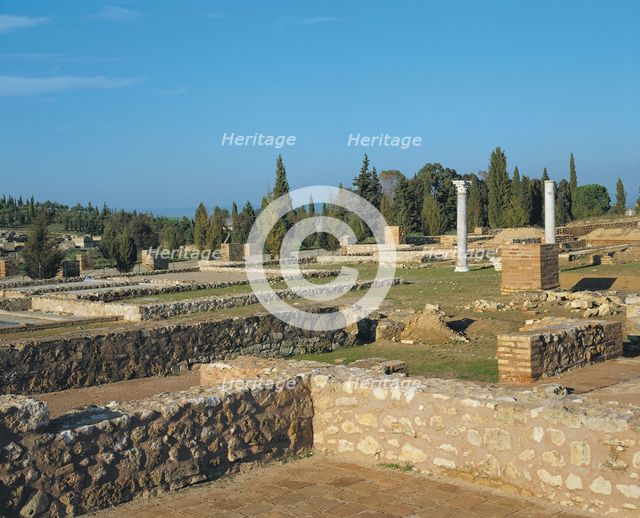 Partial view of the Roman ruins of Italica.