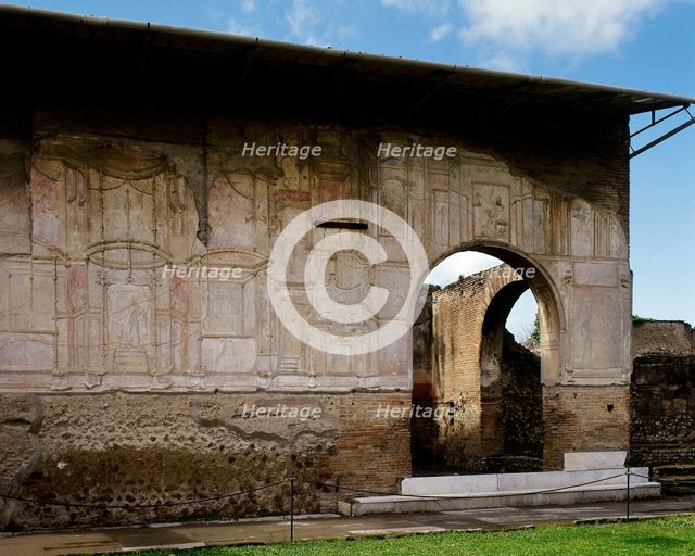 Partial view of the rooms, Terme Stabiane, Pompeii, Italy, 3rd century BC, (2002).  Creator: LTL.