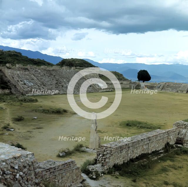 Partial view of the ruins of the ancient city of Monte Alban.