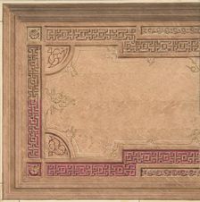 Partial Design for the decoration of a ceiling, 1840-97. Creators: Jules-Edmond-Charles Lachaise, Eugène-Pierre Gourdet