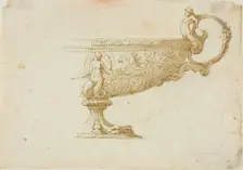 Partial Sketch of a Tazza, n.d. Creator: Unknown