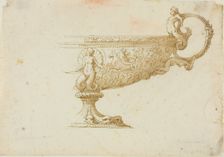 Partial Sketch of a Tazza, n.d. Creator: Unknown