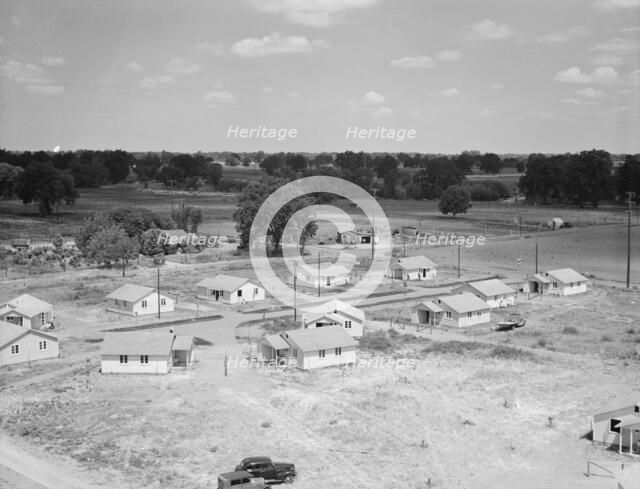 Partially completed homes for agricultural workers..., Farmersville, California, 1939. Creator: Dorothea Lange.