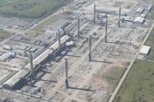 Partially demolished Lynemouth Aluminium Smelter, Northumberland, 2016. Creator: Dave MacLeod