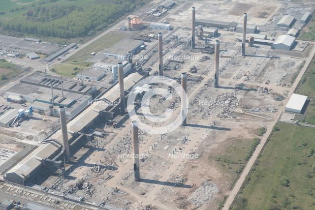 Partially demolished Lynemouth Aluminium Smelter, Northumberland, 2016. Creator: Dave MacLeod.