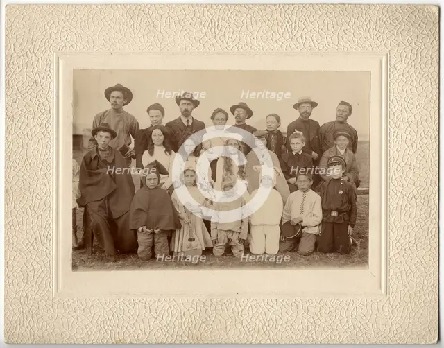 Participants in a children's performance on Lake Shira, 1907. Creator: Unknown.