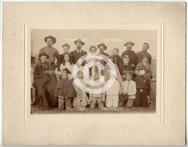 Participants in a children's performance on Lake Shira, 1907. Creator: Unknown.